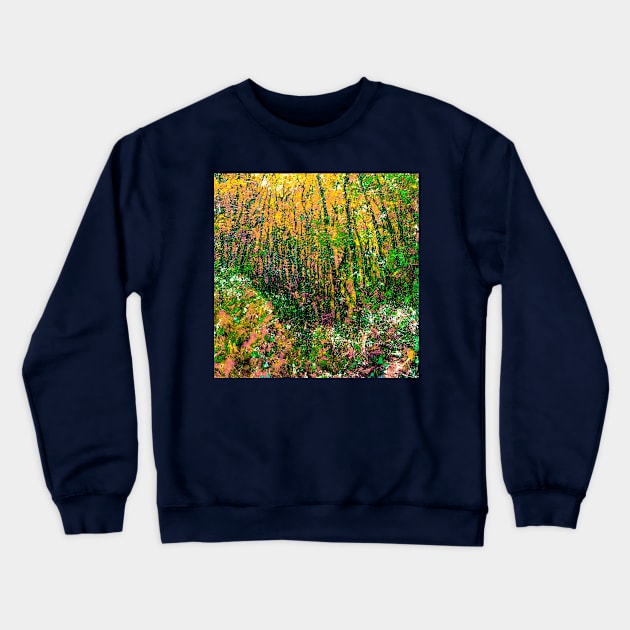 orange and green wilderness Crewneck Sweatshirt by segismundoart